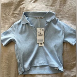 Never worn blue Zara top